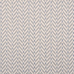 Broadloom carpet in a herringbone pattern pastel blue and white. 