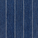 Broadloom carpet in a herringbone stripe pattern in royal blue.