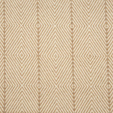 Broadloom carpet with diamond weave in cream and tan with widely spaced pin stripe in tan.