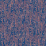 Scaled-out view of fabric in a textural wood grain print in pink on a blue field.