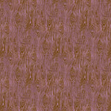 Scaled-out view of fabric in a textural wood grain print in purple on a brown field.