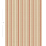 Diagram showing scale of vertical striped wallpaper