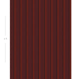 Diagram showing scale of vertical striped wallpaper