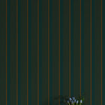 Vase with flowers against a dark green striped wall