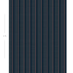 Diagram showing scale of vertical striped wallpaper