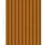 Diagram showing scale of vertical striped wallpaper