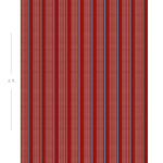 Diagram showing scale of vertical striped wallpaper