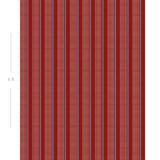 Diagram showing scale of vertical striped wallpaper