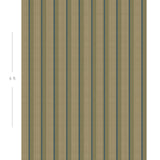 Diagram showing scale of vertical striped wallpaper