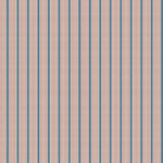 Mixed width striped wallpaper in blue, cream and red.