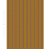 Diagram showing scale of vertical striped wallpaper