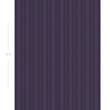 Diagram showing scale of vertical striped wallpaper