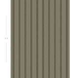 Diagram showing scale of vertical striped wallpaper