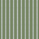 Mixed width striped wallpaper in green and white