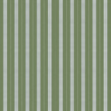 Mixed width striped wallpaper in green and white