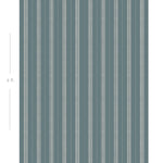 Diagram showing scale of vertical striped wallpaper