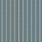 Mixed width striped wallpaper in blue and cream