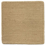 Flatweave dhurrie sample in flax tan