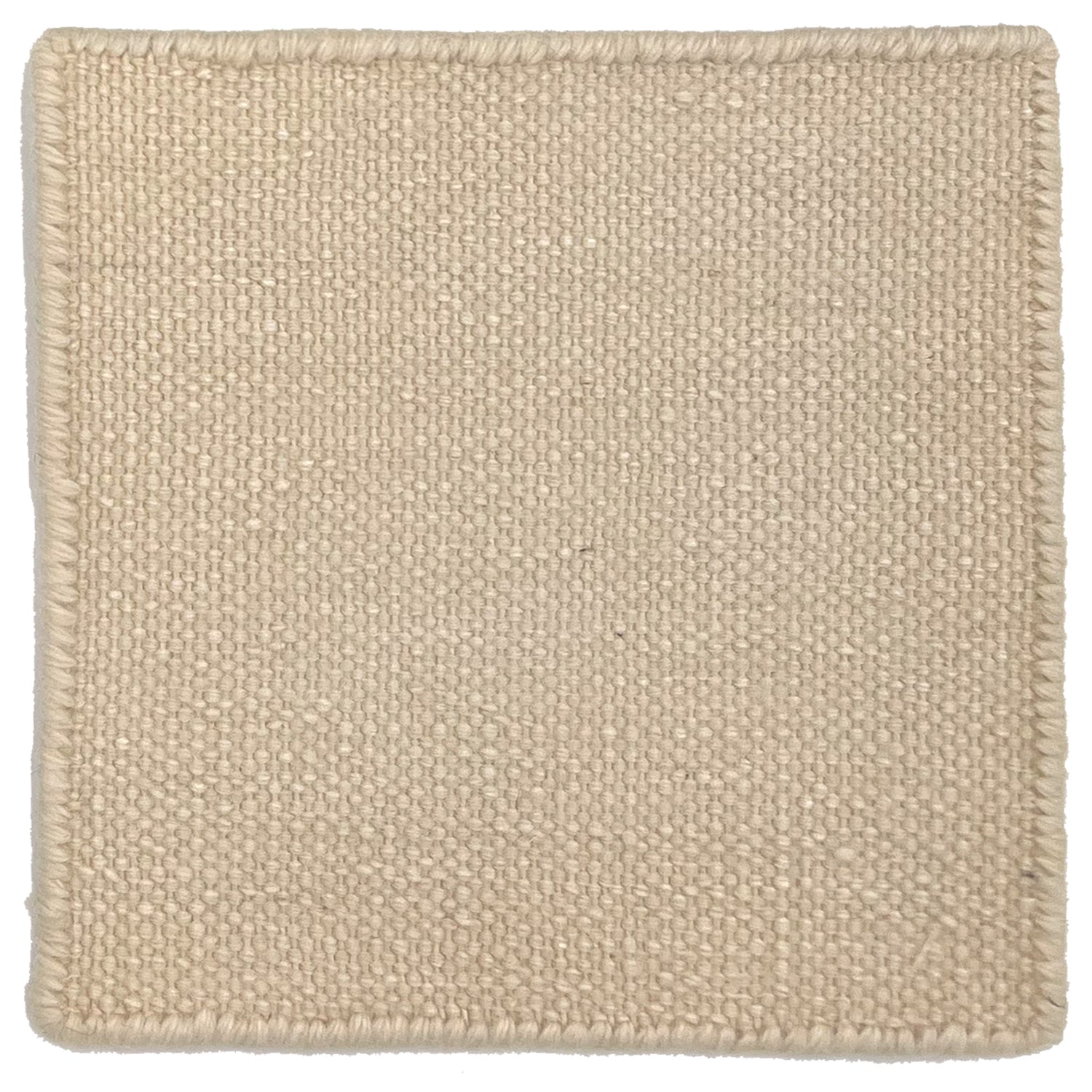 Flatweave durrie sample in pearl cream
