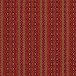 Striped flatweave runner in red on white staircase
