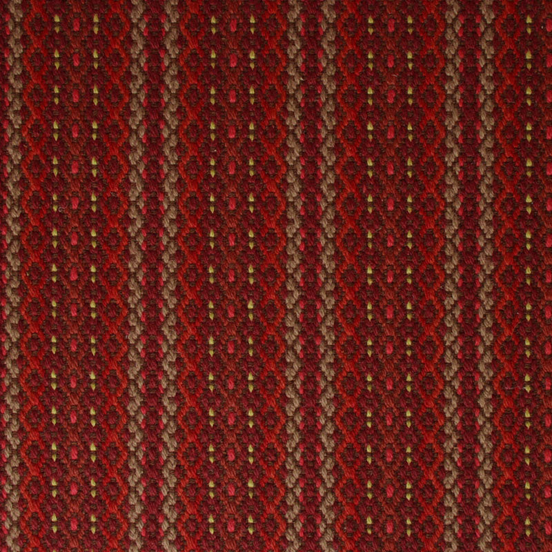 Striped flatweave runner in red