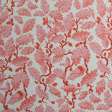 Pink leaf pattern on a white background