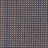 Broadloom carpet with a blue and beige checkered pattern