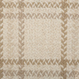 Broadloom carpet in a windowpane plaid in taupe on a beige field.