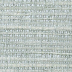 Detail of a metallic-rubbed jute grasscloth wallpaper in blue pastel on a pearlized paper.