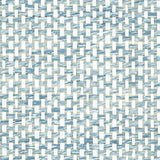 Detail of a paperweave grasscloth wallpaper in checked blue and white.