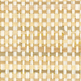 Detail of a paperweave grasscloth wallpaper in checked cream and tan.