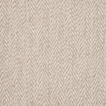 Broadloom carpet in a herringbone in warm beige.