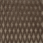 Handknotted hi-lo diamond lattice patterned rug in taupe brown.
