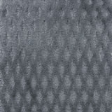 Handknotted hi-lo diamond lattice patterned rug in slate grey. 