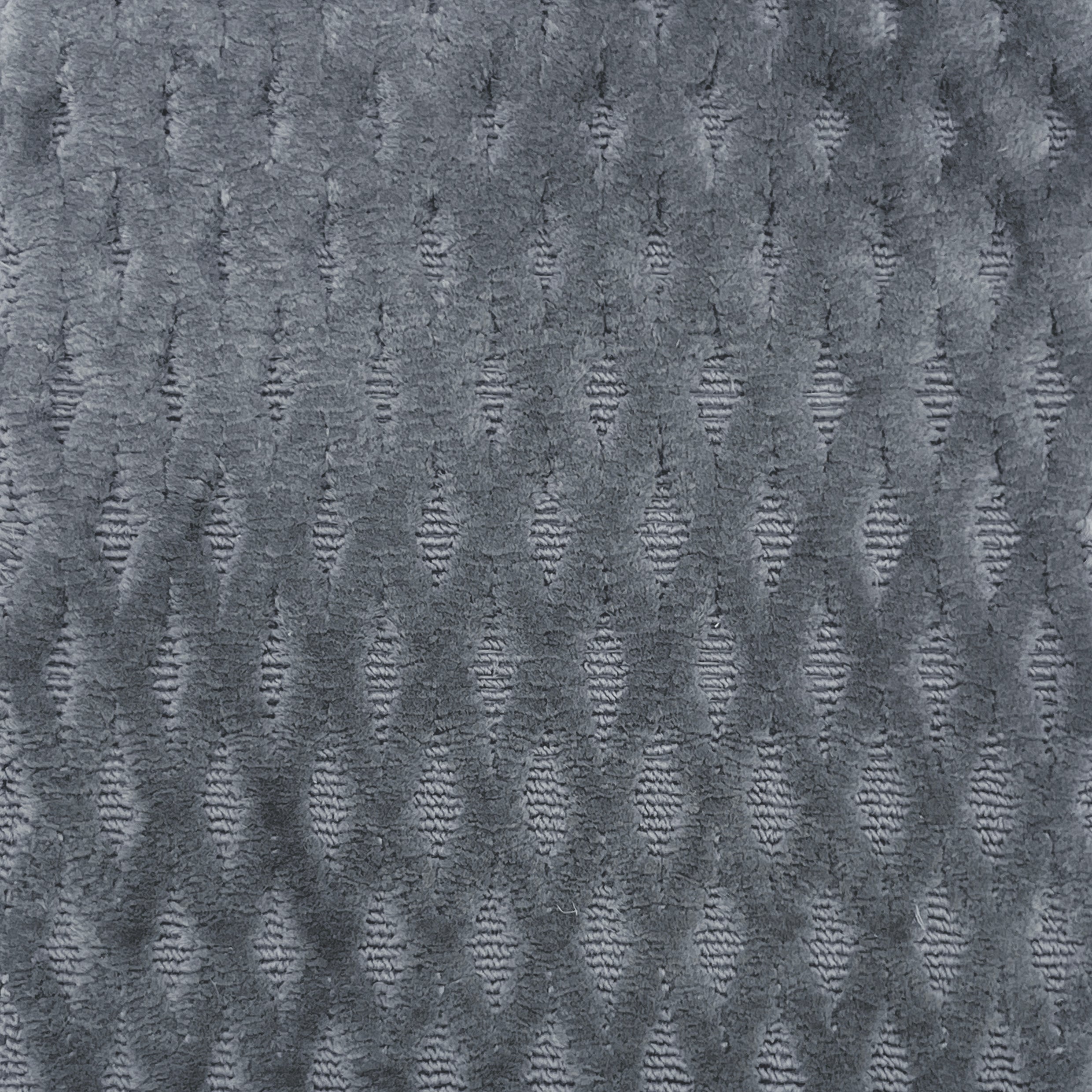 Handknotted hi-lo diamond lattice patterned rug in slate grey. 
