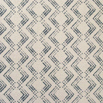 Fabric in a diamond grid pattern in navy on a tan field.