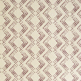 Fabric in a diamond grid pattern in maroon on a tan field.