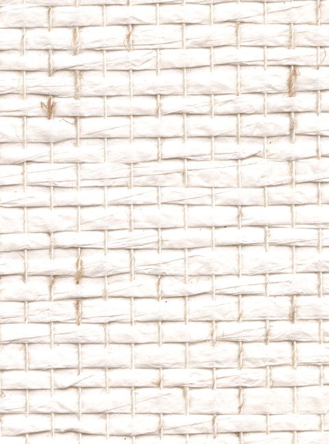 Detail of a paperweave grasscloth wallpaper in cream.