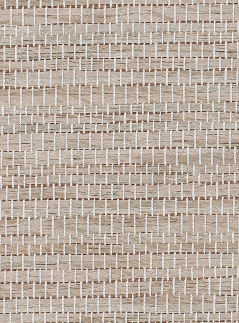 Detail of a paperweave grasscloth wallpaper in neutral.