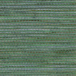 Detail of a sisal grasscloth wallpaper in mottled green on a paper backing.