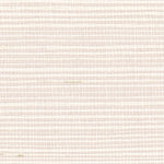 Detail of a sisal grasscloth wallpaper in white on a pale pink paper backing.
