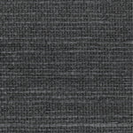 Detail of a sisal grasscloth wallpaper in mottled charcoal on a paper backing.