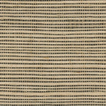 Detail of a sisal grasscloth wallpaper in tan on a black paper backing.