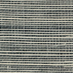 Detail of a sisal grasscloth wallpaper in white on a black paper backing.