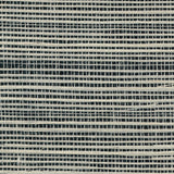 Detail of a sisal grasscloth wallpaper in white on a black paper backing.