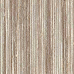 Detail of a grasscloth wallpaper in textured cream string pattern on a brown paper backing.