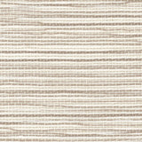 Detail of a grasscloth wallpaper in textured cream and tan on a paper backing.