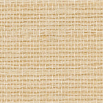 Detail of a grasscloth wallpaper in textured cream on a tan paper backing.