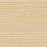 Detail of a grasscloth wallpaper in textured cream on a tan paper backing.