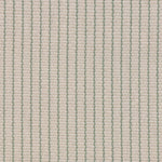 Handwoven fabric detail in a cream and sage green stripe.
